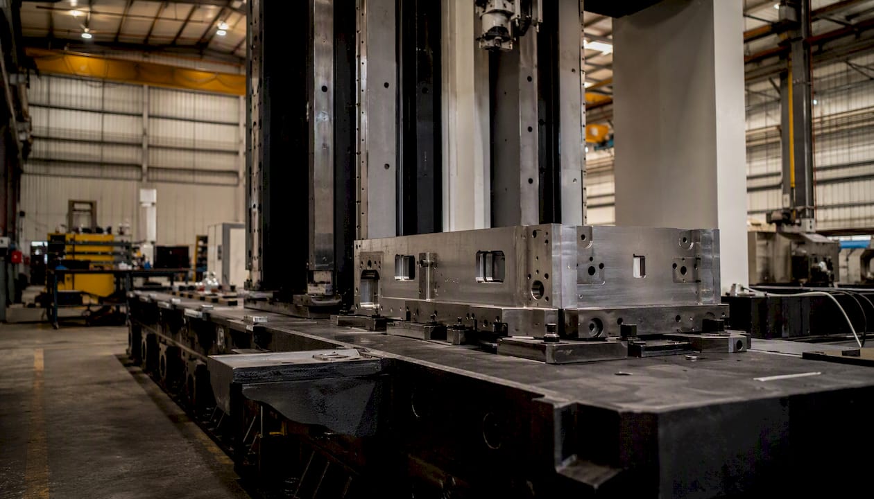 Lower frame and table of heavy double column machining centre