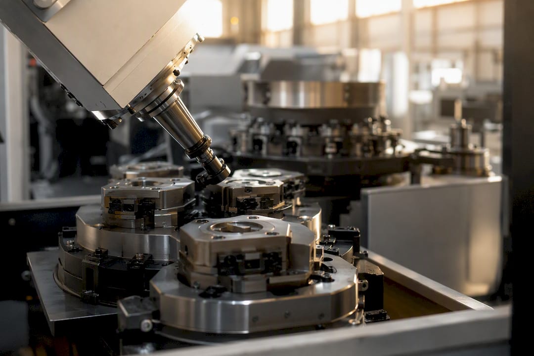 5-axis spindle and pallet changer close-up