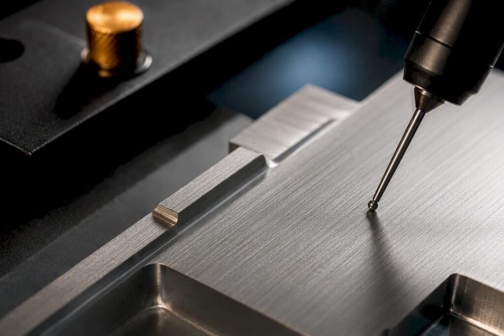 Raking light reveals machined surface texture