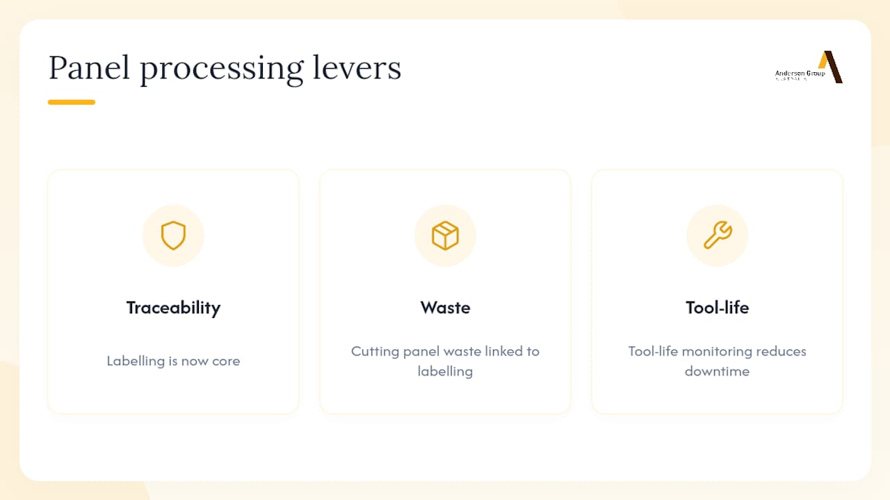 Anderson Group Australia's experience with panel processing — overview diagram