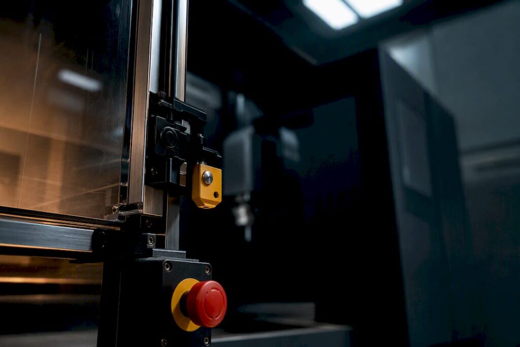 CNC guard interlock and emergency stop