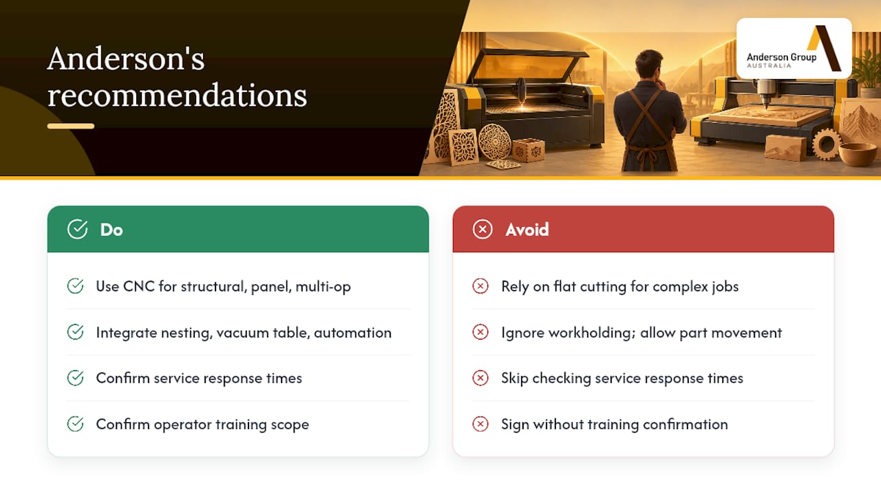 What Anderson recommends for manufacturers scaling production — overview diagram