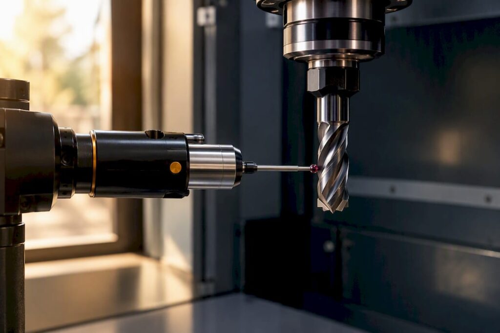 CNC probe measuring cutting tool length