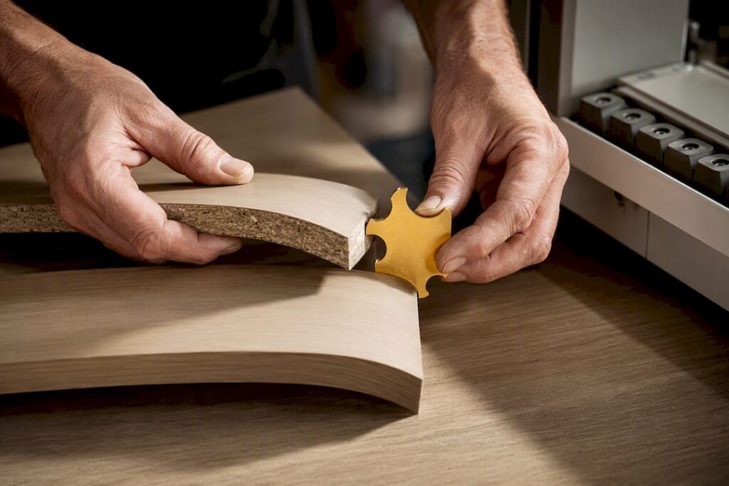 Maker checking panel edge banding radius