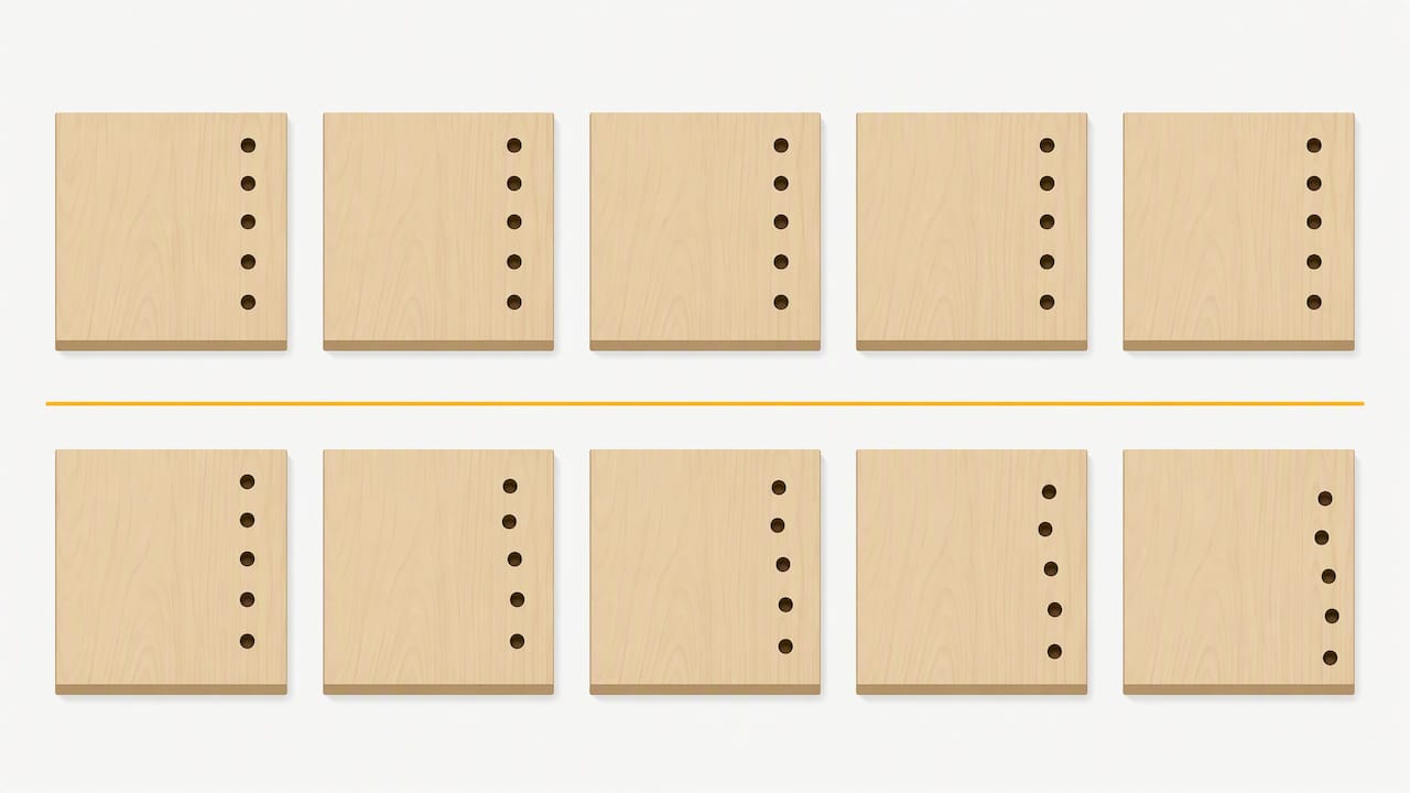 Consistent CNC holes beside drifting manual holes